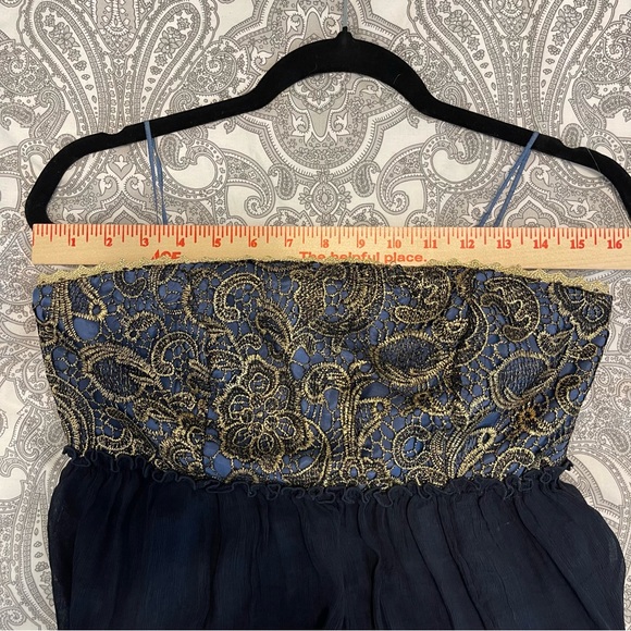 Anthropologie Ocan Fade Maxi Dress By Moulinette Sours Sz 6 Petite Blue - Picture 12 of 14